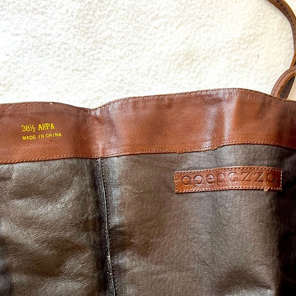 Apepazza Italian Distressed Leather Lace-Up Heeled Boots in Cognac - Picture 3 of 6